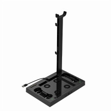 Soporte con ventilador de refrigeración para Xbox Series X con base de carga para dos mandos y baterías recargables: estación de refrigeración y