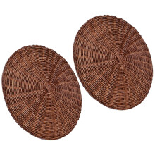 Sets de table ronds imitation rotin, lot de 8