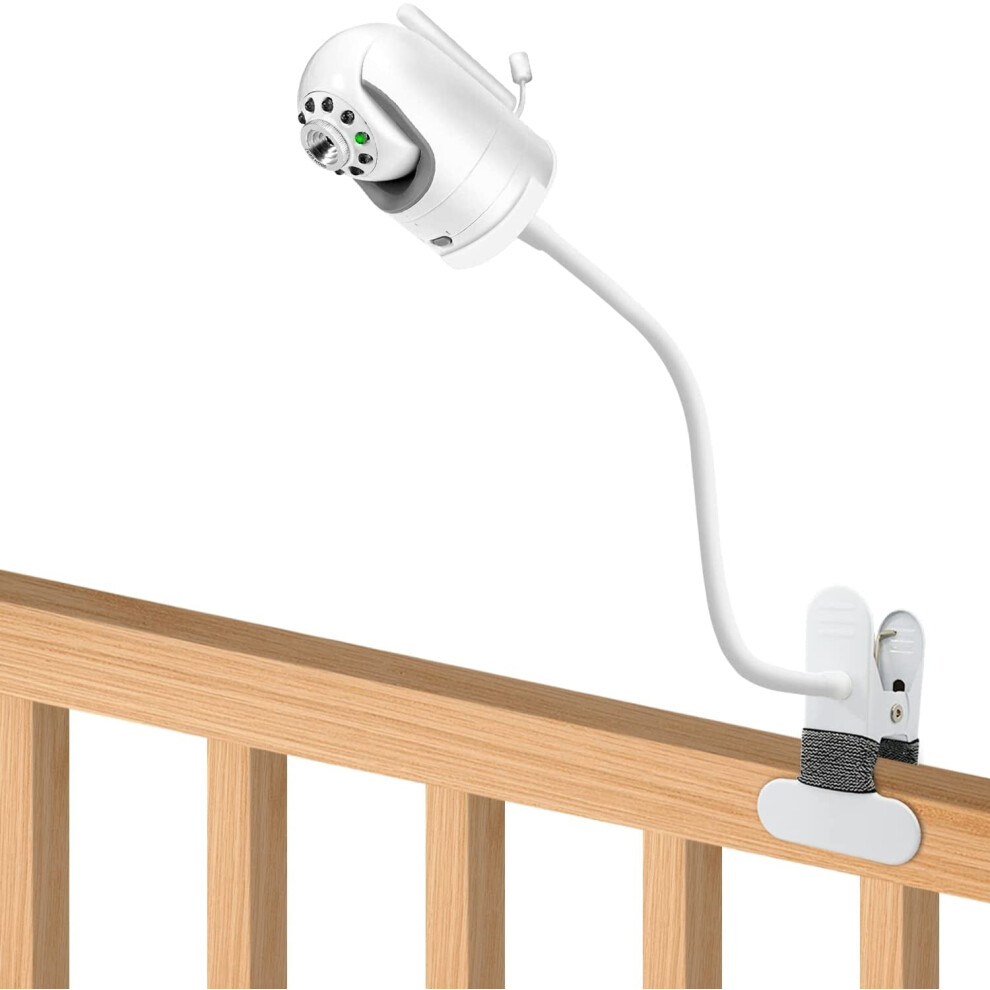 Flexible Clip Clamp Mount Compatible with Infant Optics DXR-8 & DXR-8 PRO – 15.7" Gooseneck Baby Camera Holder for Crib
