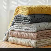 Chunky Cotton Knit Throw Blanket for Couch, Sofa, Bed, or Chair, Decorative Breathable Fall Cable Knit Blanket 60 x 80 Inches, Large Black