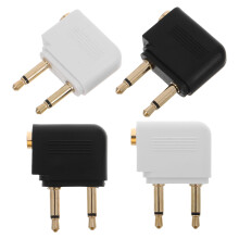 stuks vergulde vliegtuighoofdtelefoonadapters met 3,5 mm dubbele audio-aansluiting voor op reis