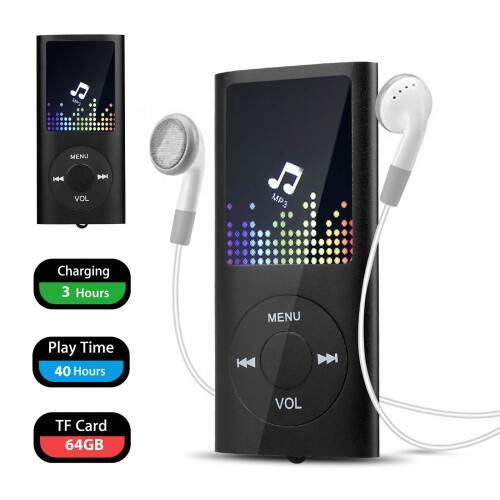 64GB MP3/DVD Player with Earphone, Multicolor