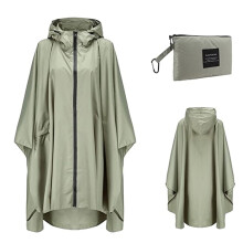 Waterdichte unisex regenponcho voor buitengebruik - Modieuze damesregenjas met print, capuchon en zakken voor volwassenen.