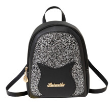 Paillettenbesetzter kleiner Rucksack für Damen, glitzernde Leder-Schultertasche mit Tragegriff, ideal für Reisen und Tagesausflüge