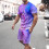 Φόρμες για άνδρες Σετ Joggers Casual T-shirt Καλοκαιρινό Αθλητικό Στρογγυλή Λαιμόκοψη 2