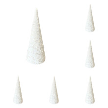 Alberi di Natale a forma di cono con paillettes – Decorazione da tavolo in velluto scintillante, compatibile con vassoi a più livelli in stile