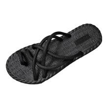 Ediodpoh Men's Comfortable Flip Flops, Casual Beach Thong Sandals, Flat Sole, Black, Size 8, Compatible with Everyday Wear