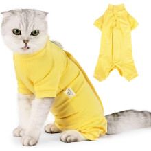 Cat Surgical Recovery Suit – Soft Onesie, Anti-Licking, Cone Alternative, Compatible with Male & Female Cats