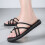 Men's Flip Flops Black Size 9 Comfortable Casual Sandals 2