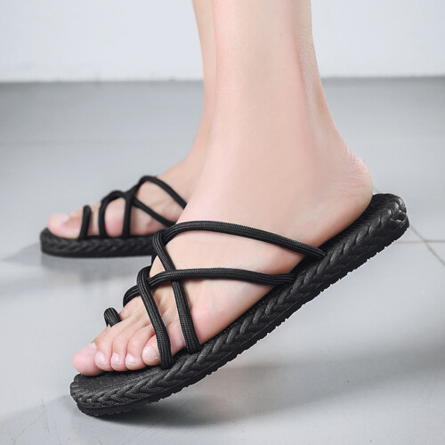Men's Flip Flop Slippers Black Size 8.5 1
