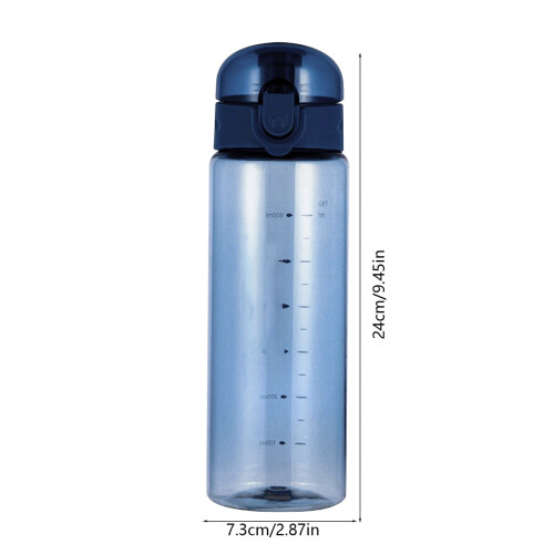 AuroraX Διαφανή Μπουκάλια Νερού24oz Πλαστικά Αθλητικά Ποτήρια Ταξιδιού με Καλαμάκι, 2