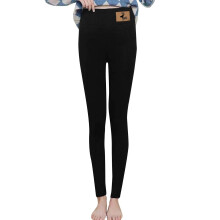 Meleg nadrág nőknek, magas derekú, vastag, feszes, plüss őszi-téli leggings, fekete