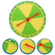 Roue de loterie modifiable OUNONA pour des gains créatifs et amusants. Plateau tournant avec espaces vierges. Matériau PVC, couleur verte, léger