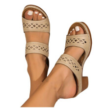 Sandals Ban Compordach, Sandals Ban, Faisean na mBan Ócáideach Samhraidh Baile Dingeacha Bun Tiubh Allamuigh Sandals Neamhshleamhain Béasa 7.5
