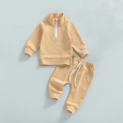 3M-3Y Σετ Φούτερ & Παντελόνι Jogger από Βαμβάκι με Μακρυμάνικο Φερμουάρ και Ψεύτικη 1