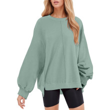 Felpe da donna vestibilità ampia girocollo maniche lunghe top casual autunno felpe pullover leggere autunno e inverno taglie forti