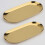2-pack oval serveringsbricka i rostfritt stål, 23 cm x 9 cm, guld 1