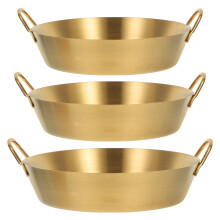 3-teiliges Edelstahl-Rührschüssel-Set, Gold