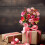 Conjunto de 2 botões de rosa artificiais – Plástico multicolorido 4