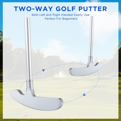 Conjunto de taco de golfe com 2 bolas de treino para uso interno e externo. 2