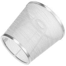 WRITWAA Sølvrund Dekorativ lampeskjerm i stoffmetall for bordlamper Lysdiffusjonsdekorasjon 151514 cm