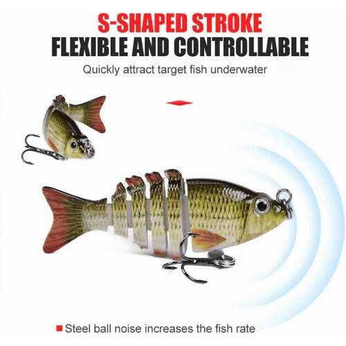 Probero Bionic Swimming Bait – Αυτοκολυμούμενο Μαλακό Δόλωμα, 3D Ρομποτικό Δόλωμα Αλιείας 2