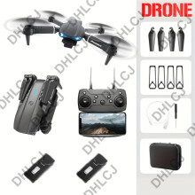 E88pro-drone kahdella kameralla, 5 akkua, yhdellä napsautuksella nousu/laskeutuminen, taitettava RC-quadkopteri, USB-lataus, pitkä lento, lomalahja