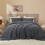 Grey Fleece Twin Comforter Set 2-Piece 7