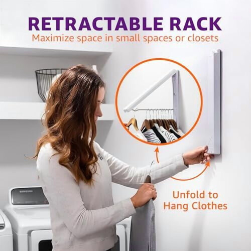 Étendoir à linge mural pliable de 30 cm 2