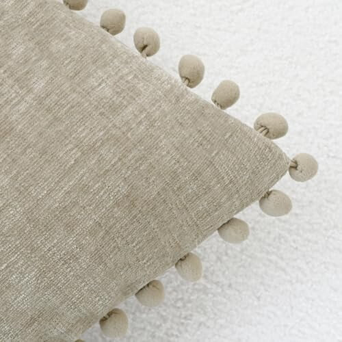 Μαξιλαροθήκες σε χρώμα Taupe Chenille, συσκευασία των 2 τεμαχίων, 16x16 ίντσες 2