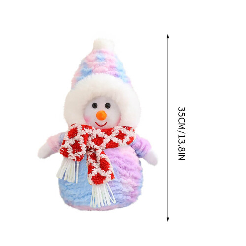 Pluche sneeuwpop 35 cm Zachte kerstdecoratie speelgoed 2