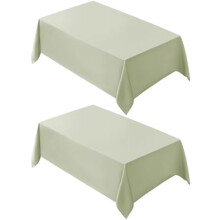 Sage Green Polyester Rectangle Tablecloth 90x156in 2-Pack