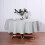 Weihnachtsfest 6-teiliges Set 90" silberne runde Polyester-Tischdecken Leinen 1