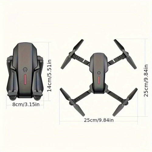 Drone E88RC com câmera dupla, Wi-Fi FPV, dobrável e com 2 baterias. 2