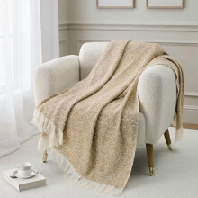 Acrylic Throw Blanket 50 x 70 in Yellow