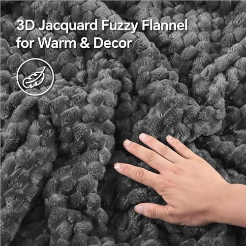 Grey Fleece Twin Comforter Set 2-Piece 1