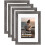 A5 picture frame set ash black wood acrylic 4 pack 1