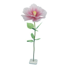 Růžová umělá květina o průměru 50 cm se stonkem 140 cm