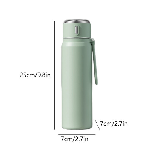 Θερμός από ανοξείδωτο ατσάλι, 550 ml, με μόνωση κενού αέρος και κύπελλο για ζεστό 2