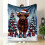 Highland Cow flannel tæppe – blødt vendbart 5