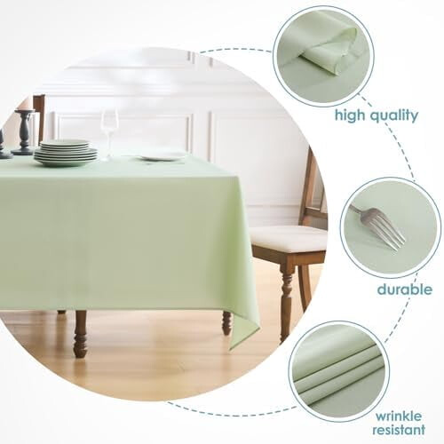 Yellow Polyester Tablecloth 90x132in (2 Pack) 1