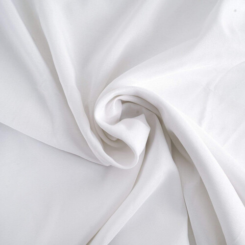 Nappe ronde BalsaCircle 132" en polyester premium, blanche, pour mariage. 2