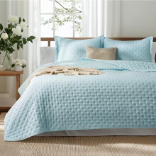 Couette ultra douce King pour chambres modernes/bord de mer, couette bleu ciel toutes saisons (269 x 244 cm), couvre-lit léger
