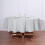 Weihnachtsfest 6-teiliges Set 90" silberne runde Polyester-Tischdecken Leinen 3