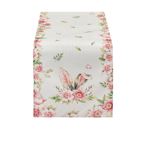 Rabbits Ear Theme Linen Tablecloth for Easter, Restaurant & Home Use – Printed Table Flag, Standard Dining Decor 1
