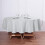 Weihnachtsfest 6-teiliges Set 90" silberne runde Polyester-Tischdecken Leinen 2