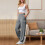 Παντελόνι lulshou Plus Size Cargo για γυναίκες, casual, φαρδύ, φαρδύ παντελόνι φόρμας, 8