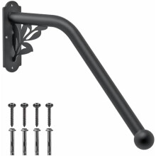 Fully Welded Staircase Handrail Iron Handrail Indoor Outdoor Steps Garage Railing Safety Grab Bar for Elderly Branch Shaped 24'' Length 1.3'' Dia