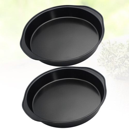 2Pcs8Inch Large Pizza Pan For Nonstick Baking And Professionally 2