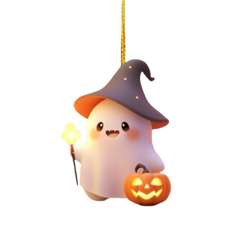 Στολίδι φαντάσματος για το Halloween, κρεμαστό διακοσμητικό 2D από ακρυλικό, 1 τεμάχιο